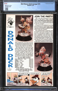 Walt Disney's Uncle Scrooge (1986) #219 CGC 9.6 NM+