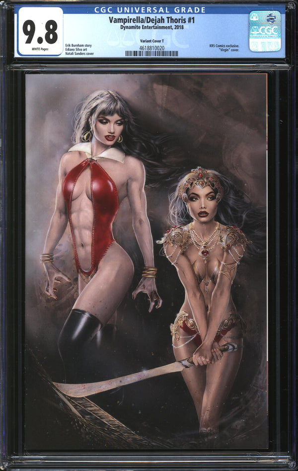 Vampirella/Dejah Thoris (2018) #1 Natali Sanders KRS Comics Variant Cover T CGC 9.8 NM/MT