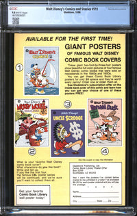 Walt Disney's Comics And Stories (1940) #511 CGC 9.8 NM/MT