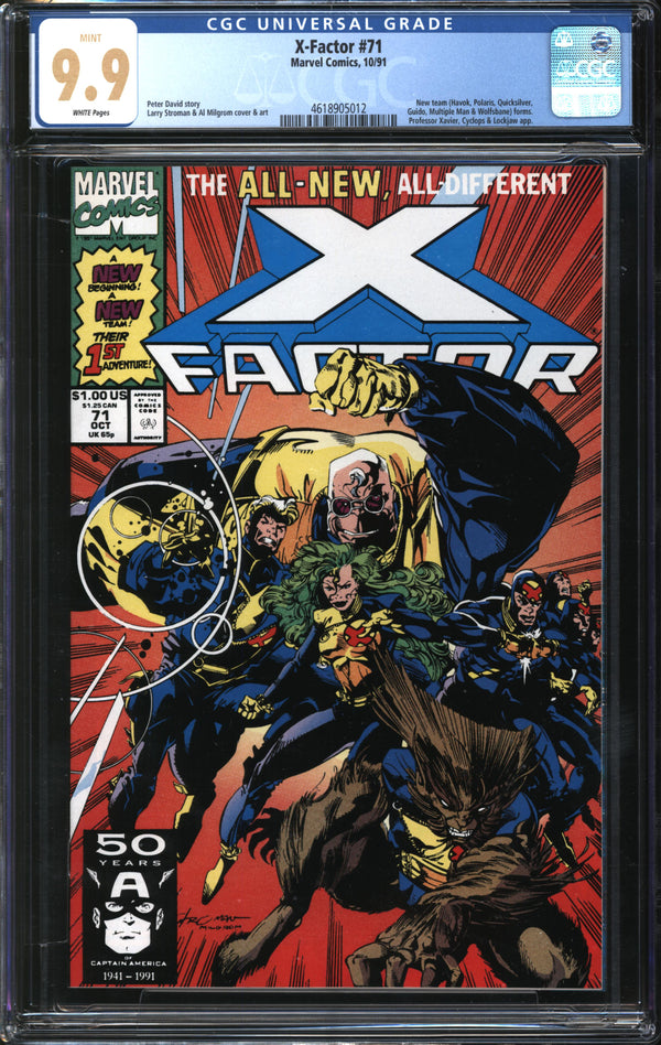 X-Factor (1986) #71 CGC 9.9 MINT