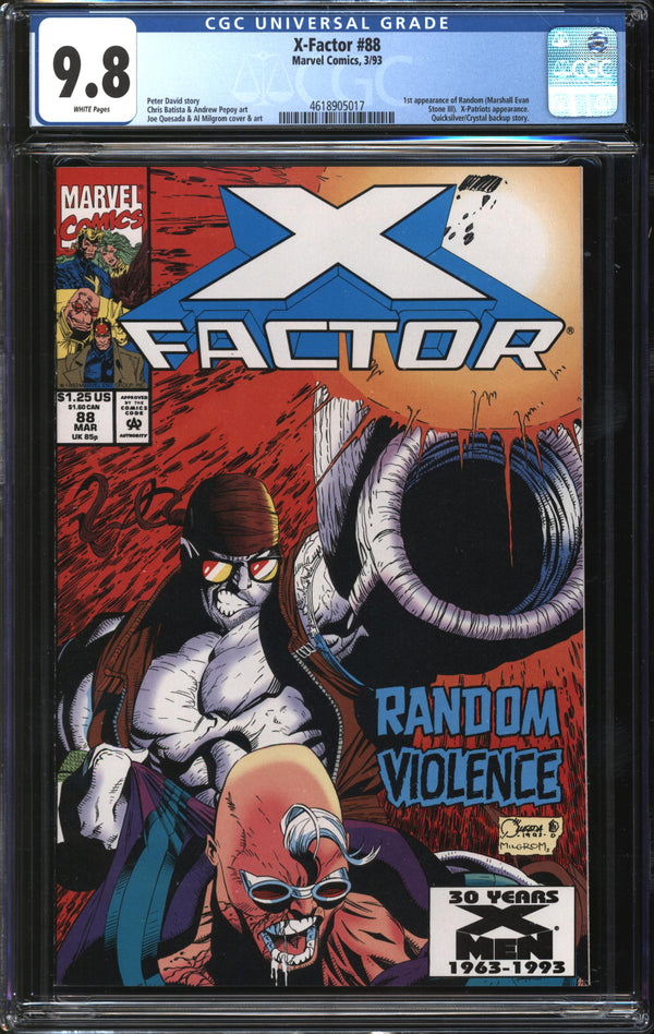 X-Factor (1986) #88 CGC 9.8 NM/MT