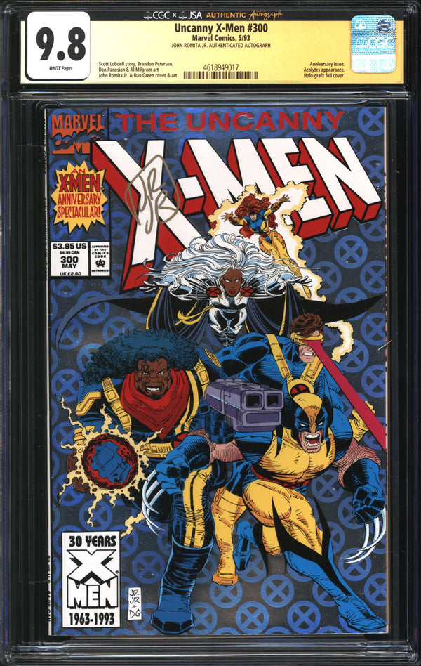 Uncanny X-Men (1981) #300 CGC x JSA Signature Series 9.8 NM/MT Signed John Romita, Jr.