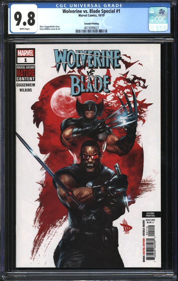 Wolverine Vs. Blade Special (2019) #1 Second Printing CGC 9.8 NM/MT