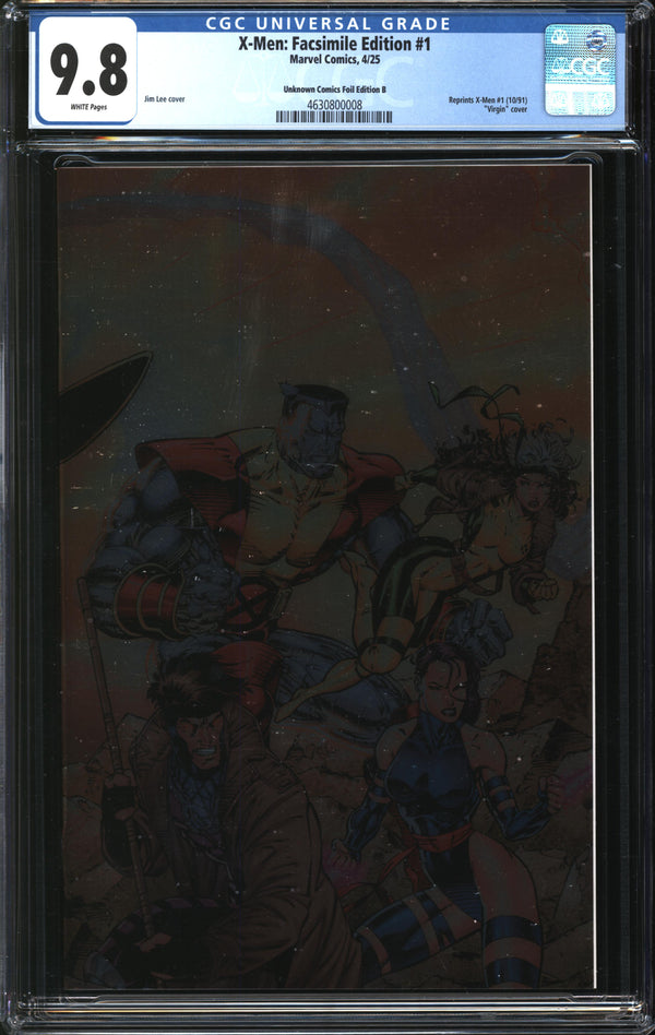 X-Men: Facsimile Edition (2025) #1 Unknown Comics Foil Edition B CGC 9.8 NM/MT