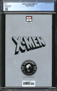 X-Men: Facsimile Edition (2025) #1 Unknown Comics Foil Edition B CGC 9.8 NM/MT