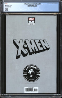 X-Men: Facsimile Edition (2025) #1 Unknown Comics Foil Edition B CGC 9.8 NM/MT