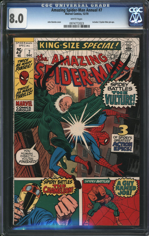 Amazing Spider-Man Annual (1970) #7 CGC 8.0 VF