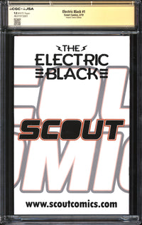 Electric Black (2019) #1 Jetpack Comics Edition CGC x JSA Signature Series 9.8 NM/MT Signed Joseph Schmalke & Rich Woodall