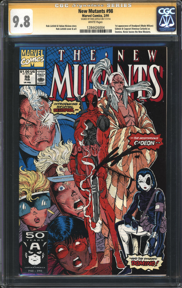 New Mutants (1983) #98 CGC Signature Series 9.8 NM/MT Signed Rob Liefeld