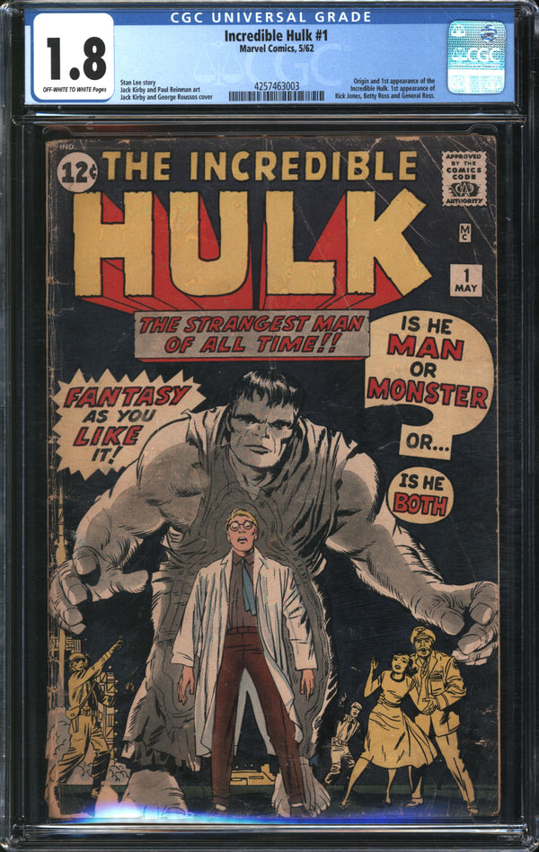 Incredible Hulk (1962) #  1 CGC 1.8 GD-