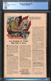 Journey Into Mystery (1952) # 85 CGC 3.0 GD/VG