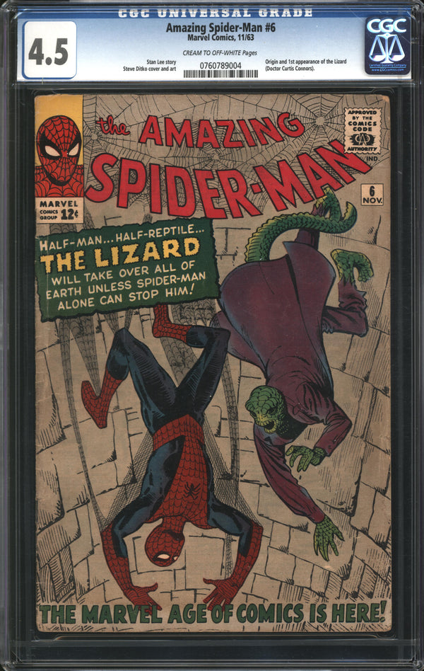 Amazing Spider-Man (1963) #  6 CGC 4.5 VG+