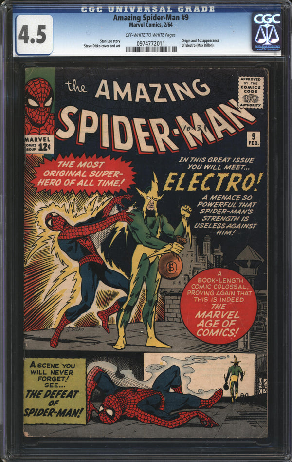 Amazing Spider-Man (1963) #  9 CGC 4.5 VG+