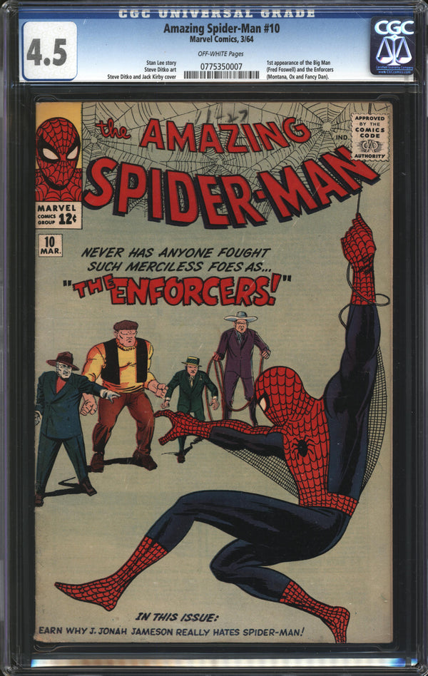 Amazing Spider-Man (1963) # 10 CGC 4.5 VG+