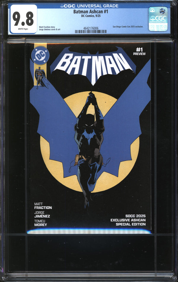 Batman Ashcan (2025) #1 San Diego Comic-Con 2025 Exclusive CGC 9.8 NM/MT