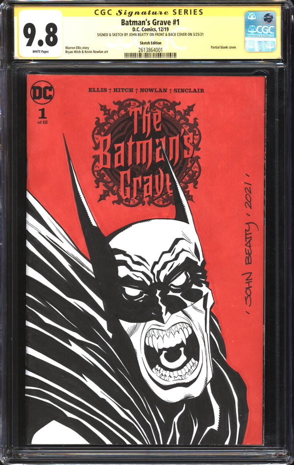 Batman's Grave (2019) #1 Sketch Edition CGC Signature Series 9.8 NM/MT Signed/Sketch John Beatty