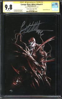 Carnage: Black, White & Blood (2021) #1 Scorpion Comics Virgin Edition CGC Signature Series 9.8 NM/MT Signed Gabriele Dell'Otto