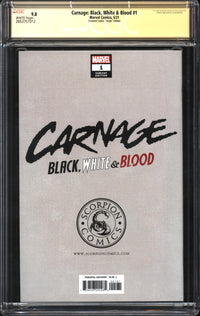 Carnage: Black, White & Blood (2021) #1 Scorpion Comics Virgin Edition CGC Signature Series 9.8 NM/MT Signed Gabriele Dell'Otto
