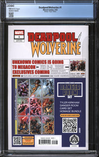 Deadpool/Wolverine (2025) #1 Tyler Kirkham Virgin Edition CGC 9.8 NM/MT