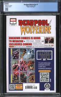 Deadpool/Wolverine (2025) #1 Tyler Kirkham Virgin Edition CGC 9.8 NM/MT