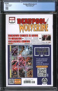 Deadpool/Wolverine (2025) #1 Tyler Kirkham Virgin Edition CGC 9.8 NM/MT