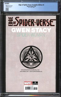 Edge Of Spider-Verse: Facsimile Edition (2022) #2 Marco Turini Virgin Edition CGC 9.8 NM/MT