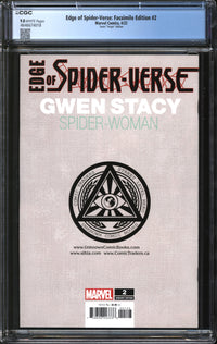 Edge Of Spider-Verse: Facsimile Edition (2022) #2 Marco Turini Virgin Edition CGC 9.8 NM/MT