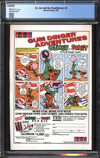 G.I. Joe And The Transformers (1987) #3 CGC 9.8 NM/MT