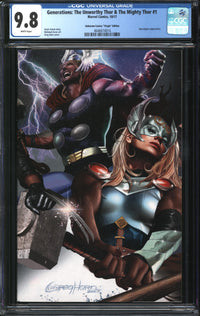 Generations: The Unworthy Thor & The Mighty Thor (2017) #1 Greg Horn Unknown Comics Virgin Edition CGC 9.8 NM/MT