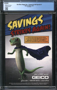 Star Wars: Rogue One - Cassian & K-2SO Special (2017) #1 Pepe Larraz Variant CGC 9.8 NM/MT