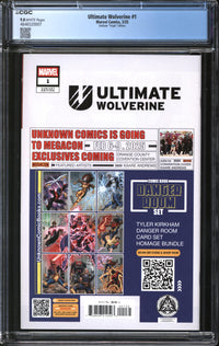 Ultimate Wolverine (2025) #1 Tyler Kirkham Virgin Edition CGC 9.8 NM/MT