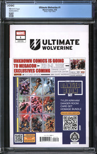 Ultimate Wolverine (2025) #1 Tyler Kirkham Virgin Edition CGC 9.8 NM/MT