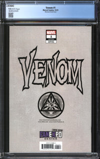 Venom (2021) #1 Marco Mastrazzo Sketch Cover Fan Expo Denver Exclusive CGC 9.8 NM/MT