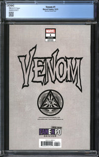 Venom (2021) #1 Marco Mastrazzo Sketch Cover Fan Expo Denver Exclusive CGC 9.8 NM/MT