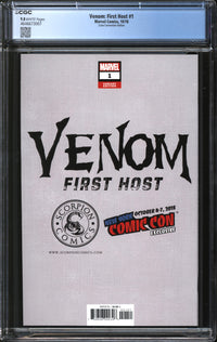 Venom: First Host (2018) #1 Clayton Crain NYCC 2018 Convention Edition CGC 9.8 NM/MT