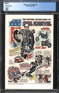 Werewolf By Night (1972) #36 CGC 9.8 NM/MT