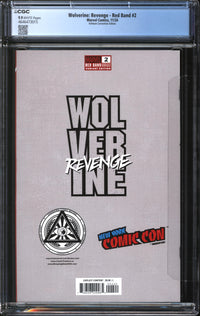 Wolverine: Revenge - Red Band (2024) #2 Tyler Kirkham NYCC Convention Edition CGC 9.9 MINT