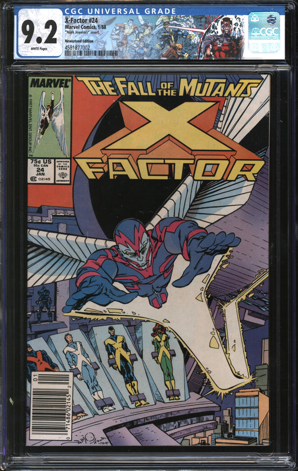 X-Factor (1986) #24 Newsstand Edition/Mark Jewelers Insert CGC 9.2 NM-