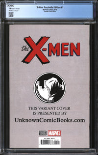 X-Men: Facsimile Edition (2019) #1 Unknown Comics Edition CGC 9.8 NM/MT