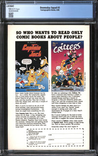 Doomsday Squad (1986) #3 CGC 9.8 NM/MT