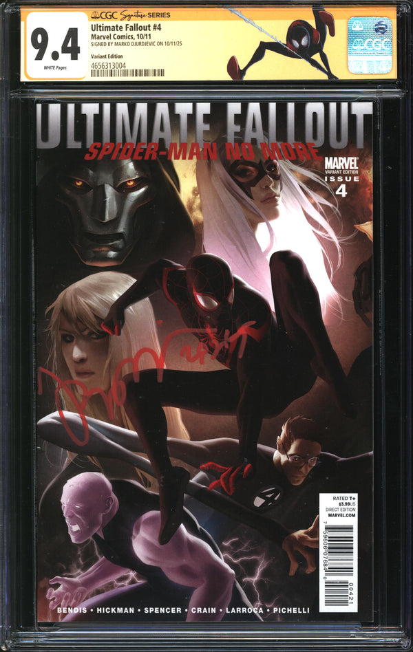 Ultimate Fallout (2011) #4 Variant Edition CGC Signature Series 9.4 NM Signed Marko Djurdjevic