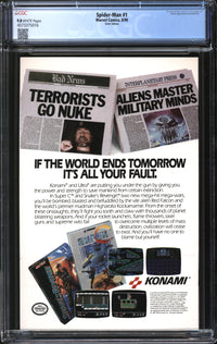 Spider-Man (1990) # 1 Silver Edition CGC 9.8 NM/MT