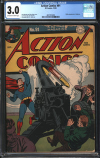 Action Comics (1938) # 91 CGC 3.0 GD/VG