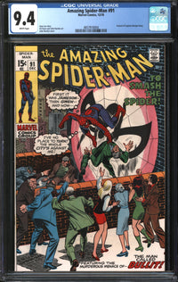 Amazing Spider-Man (1963) # 91 CGC 9.4 NM