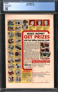 Iron Man (1968) #  1 CGC 7.0 FN/VF