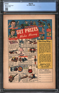MAD (1952) #3 CGC 4.5 VG+