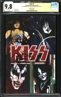 KISS (2016) #1 Variant Cover M CGC x JSA Signature Series 9.8 NM/MT Signed Gene Simmons & Paul Stanley