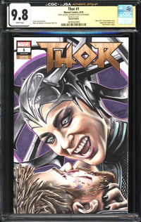 Thor (2018) #1 Sketch Edition CGC x JSA Signature Series 9.8 NM/MT Signed/Sketch Tony Sklepic