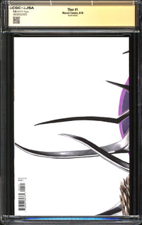 Thor (2018) #1 Sketch Edition CGC x JSA Signature Series 9.8 NM/MT Signed/Sketch Tony Sklepic