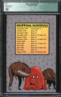 Bone Sourcebook (1995) #1 San Diego Comic-Con Limited Edition CGC x JSA Signature Series Qualified 9.8 NM/MT Signed Jeff Smith